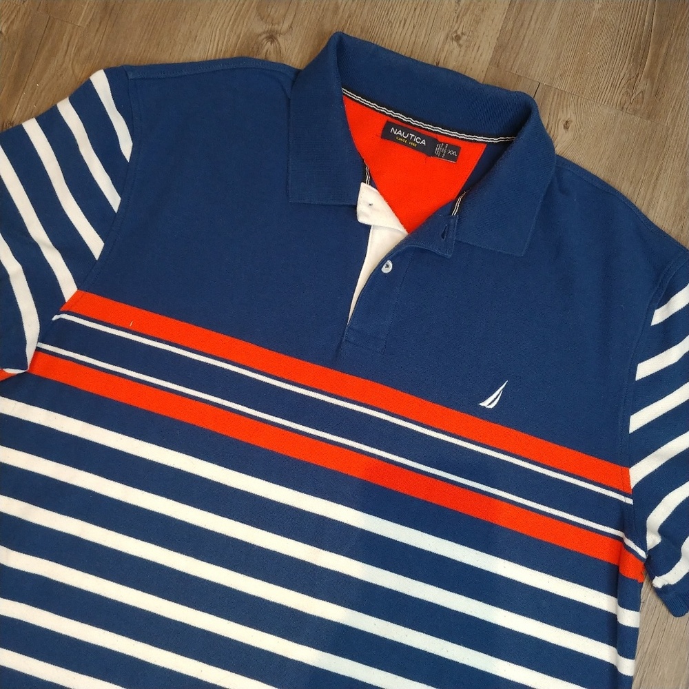 Nautica Polo Shirt Mens 2X Short Sleeve Shirt